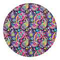 Bohemian Paisley Pattern Print Round Blanket