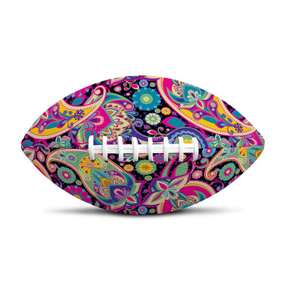 Bohemian Paisley Pattern Print Rugby Ball
