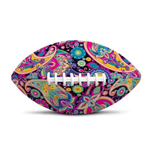 Bohemian Paisley Pattern Print Rugby Ball