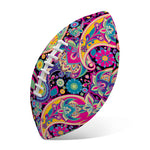 Bohemian Paisley Pattern Print Rugby Ball