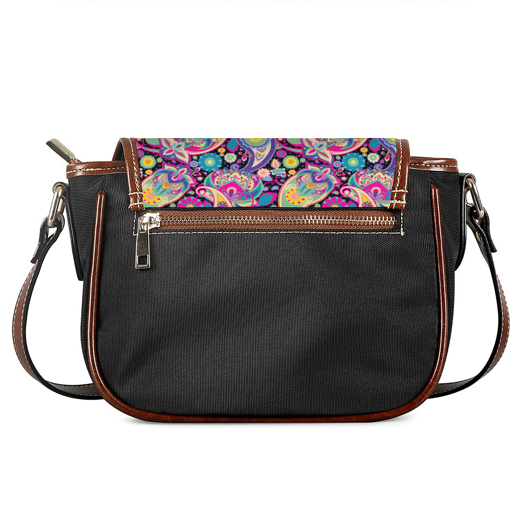 Bohemian Paisley Pattern Print Saddle Bag