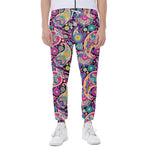 Bohemian Paisley Pattern Print Scuba Joggers