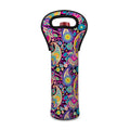 Bohemian Paisley Pattern Print Single Neoprene Wine Tote