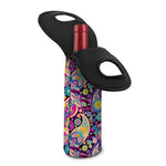 Bohemian Paisley Pattern Print Single Neoprene Wine Tote