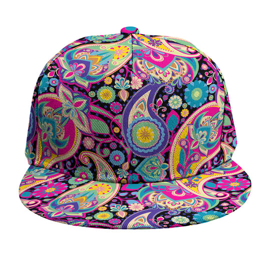 Bohemian Paisley Pattern Print Snapback Cap