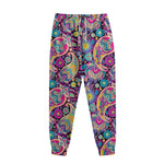 Bohemian Paisley Pattern Print Sweatpants