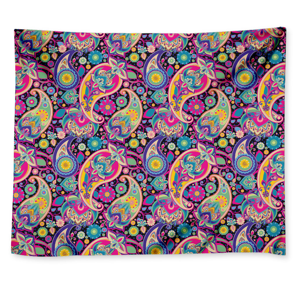 Bohemian Paisley Pattern Print Tapestry