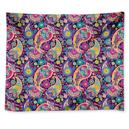 Bohemian Paisley Pattern Print Tapestry