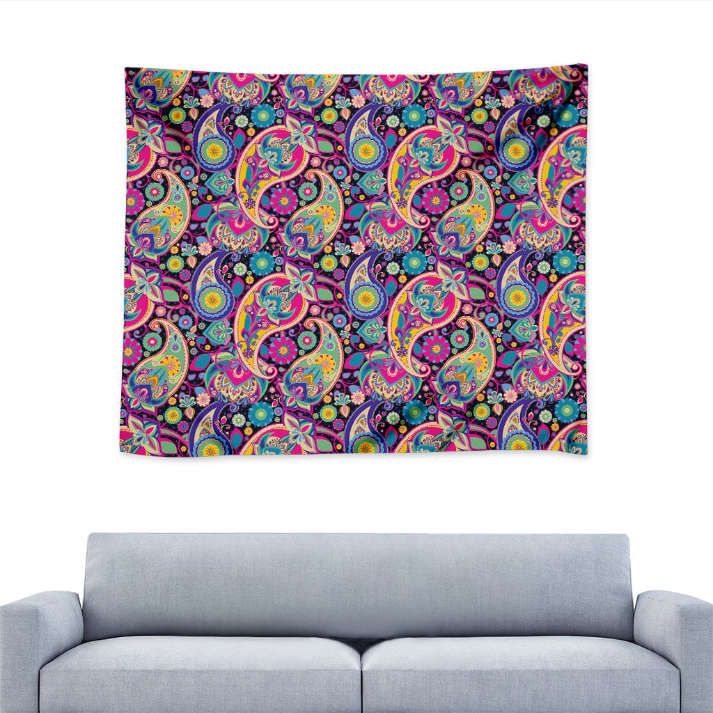Bohemian Paisley Pattern Print Tapestry