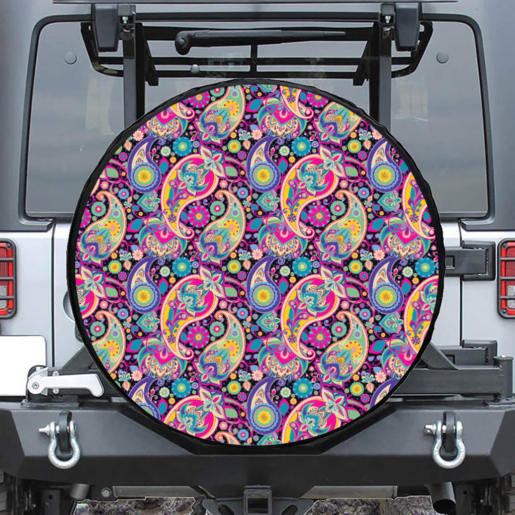 Bohemian Paisley Pattern Print Tire Cover