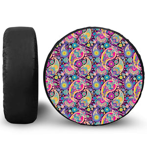 Bohemian Paisley Pattern Print Tire Cover