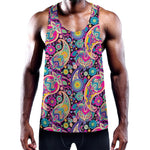 Bohemian Paisley Pattern Print Training Tank Top