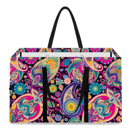 Bohemian Paisley Pattern Print Utility Tote Bag