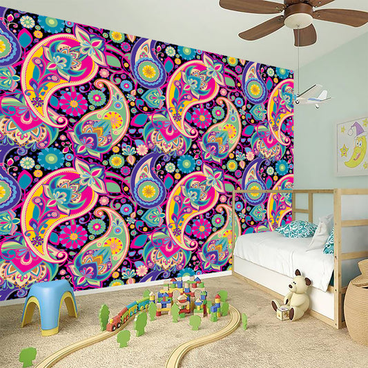 Bohemian Paisley Pattern Print Wall Sticker