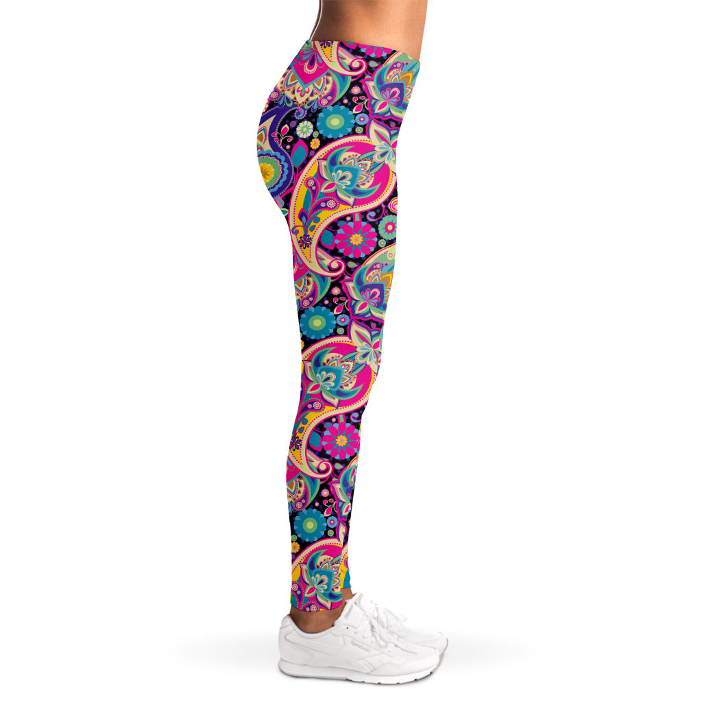 Bohemian Paisley Pattern Print Women's Leggings