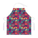 Bohemian Patchwork Pattern Print Adjustable Apron