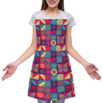 Bohemian Patchwork Pattern Print Adjustable Apron