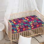 Bohemian Patchwork Pattern Print Baby Crib Sheet