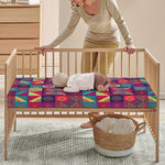 Bohemian Patchwork Pattern Print Baby Crib Sheet