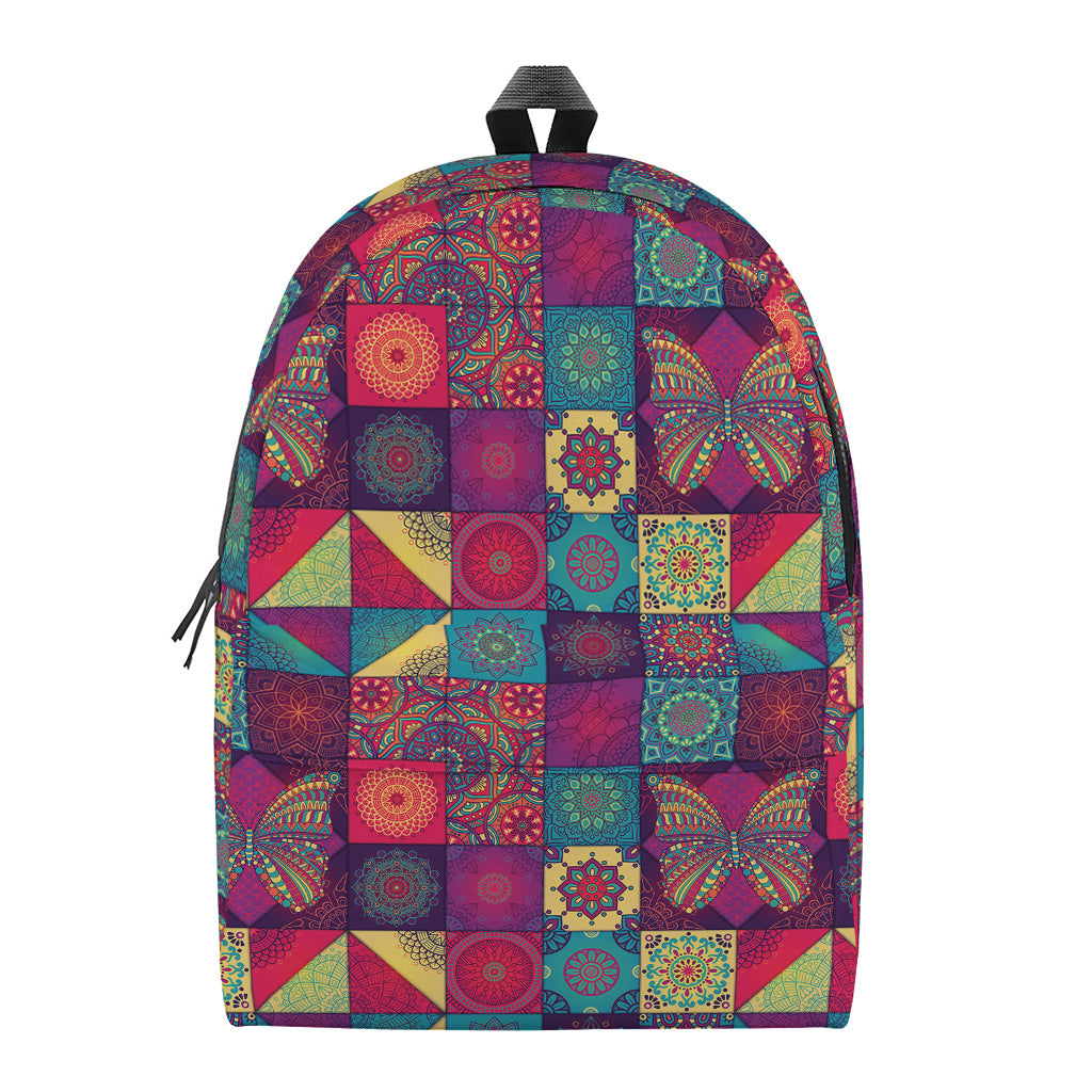 Bohemian Patchwork Pattern Print Backpack