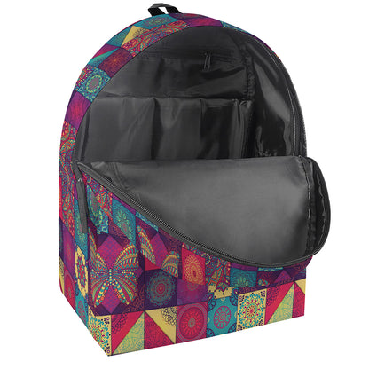 Bohemian Patchwork Pattern Print Backpack