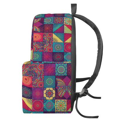 Bohemian Patchwork Pattern Print Backpack