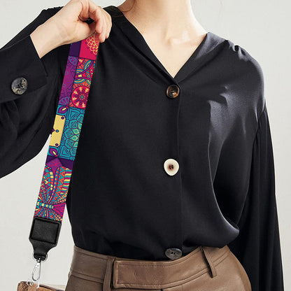 Bohemian Patchwork Pattern Print Bag Strap