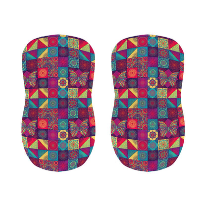 Bohemian Patchwork Pattern Print Bar Stool Covers