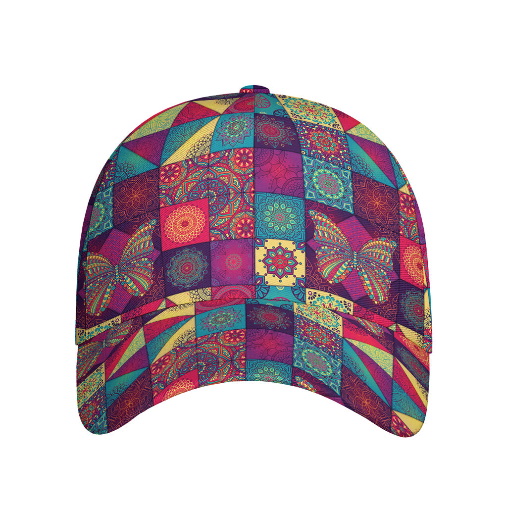 Bohemian Patchwork Pattern Print Baseball Cap