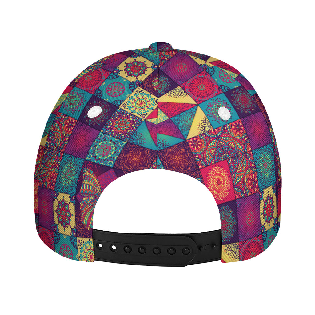 Bohemian Patchwork Pattern Print Baseball Cap