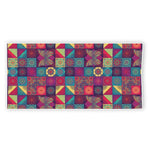 Bohemian Patchwork Pattern Print Beach Towel
