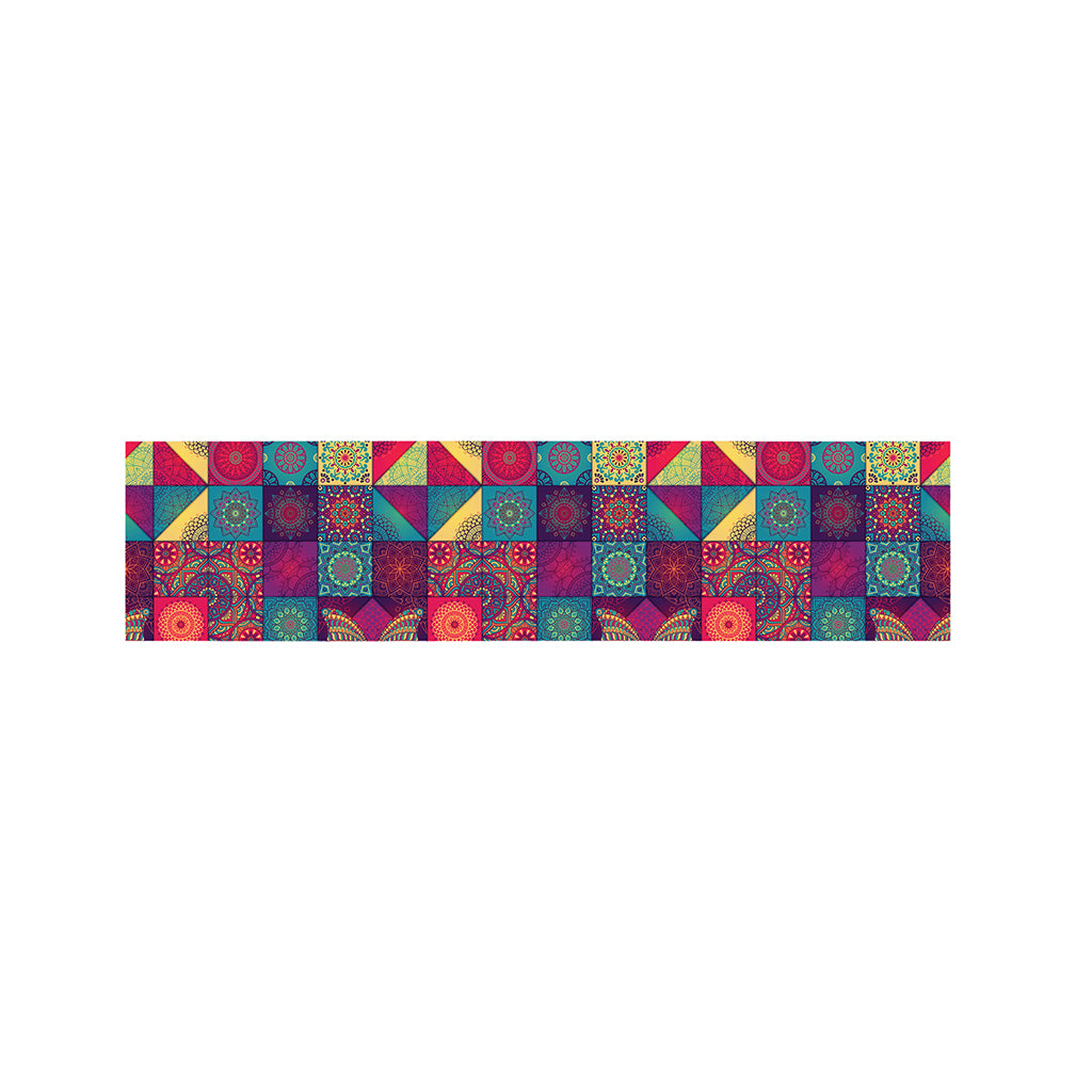 Bohemian Patchwork Pattern Print Bed Runner
