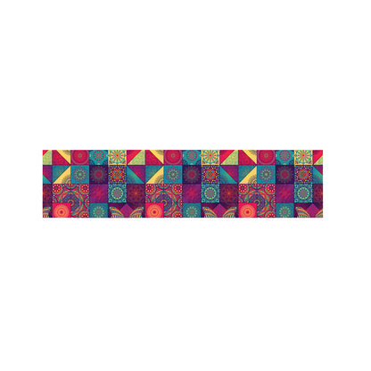 Bohemian Patchwork Pattern Print Bed Runner