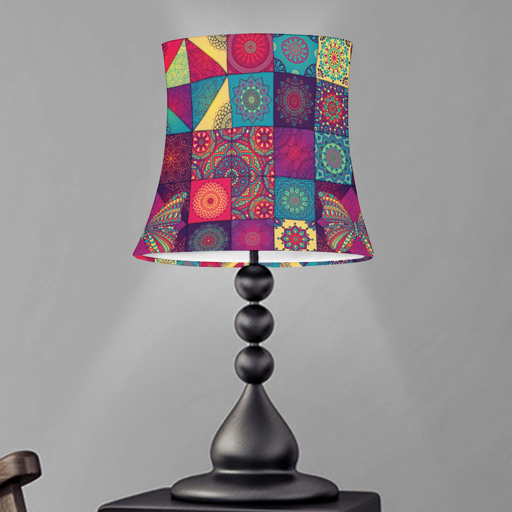 Bohemian Patchwork Pattern Print Bell Lamp Shade