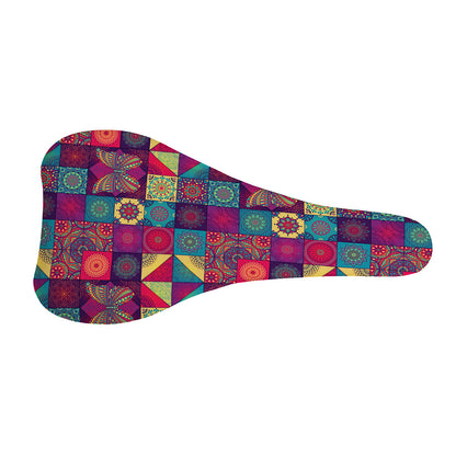Bohemian Patchwork Pattern Print Bicycle Seat Cover