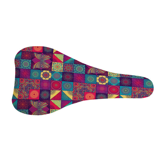 Bohemian Patchwork Pattern Print Bicycle Seat Cover