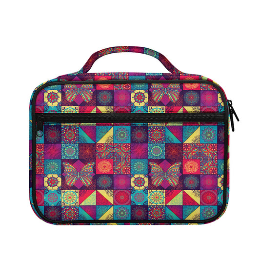 Bohemian Patchwork Pattern Print Briefcase Bible Bag