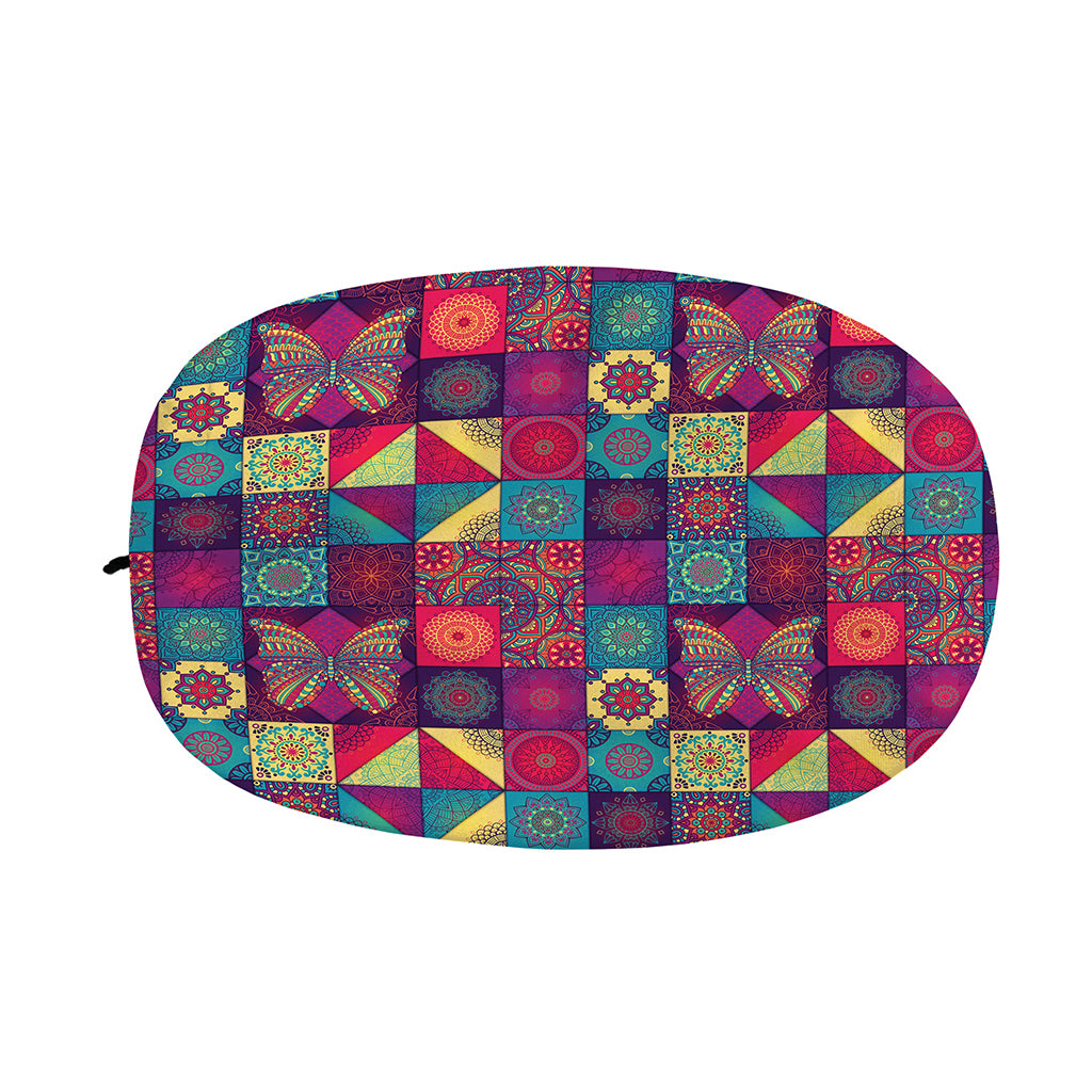 Bohemian Patchwork Pattern Print Car Side Mirror Covers