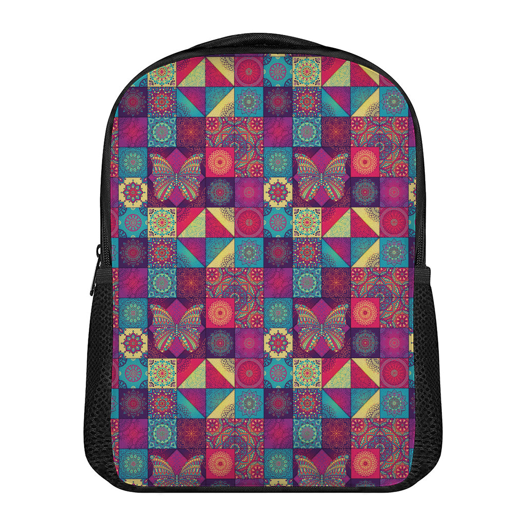 Bohemian Patchwork Pattern Print Casual Backpack