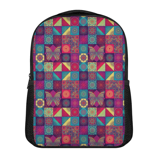 Bohemian Patchwork Pattern Print Casual Backpack