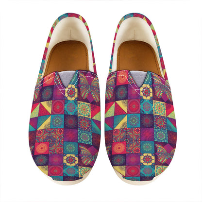 Bohemian Patchwork Pattern Print Casual Shoes