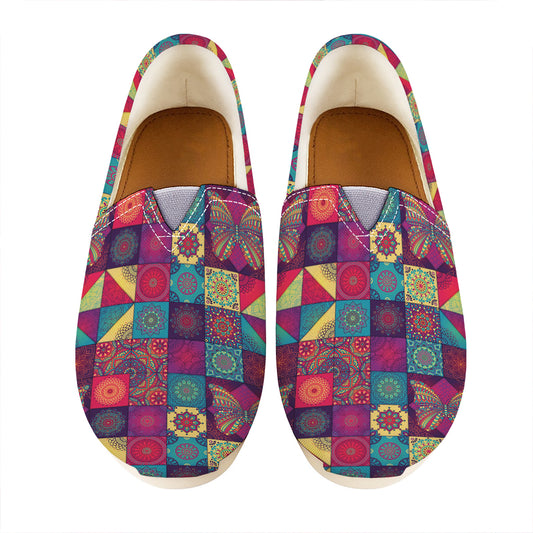 Bohemian Patchwork Pattern Print Casual Shoes