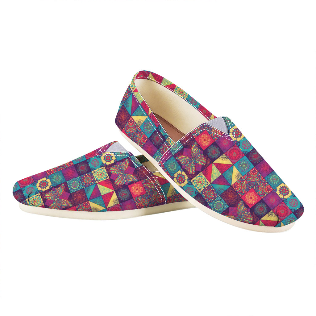 Bohemian Patchwork Pattern Print Casual Shoes