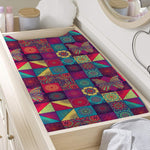 Bohemian Patchwork Pattern Print Changing Pad Cover