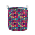 Bohemian Patchwork Pattern Print Collapsible Laundry Basket