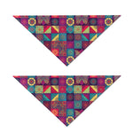 Bohemian Patchwork Pattern Print Dog Bandana
