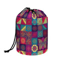 Bohemian Patchwork Pattern Print Drawstring Makeup Bag