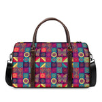 Bohemian Patchwork Pattern Print Duffle Bag
