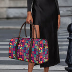 Bohemian Patchwork Pattern Print Duffle Bag