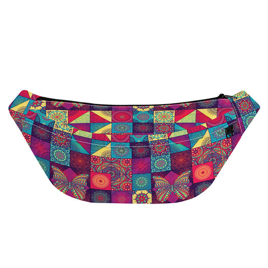 Bohemian Patchwork Pattern Print Fanny Pack